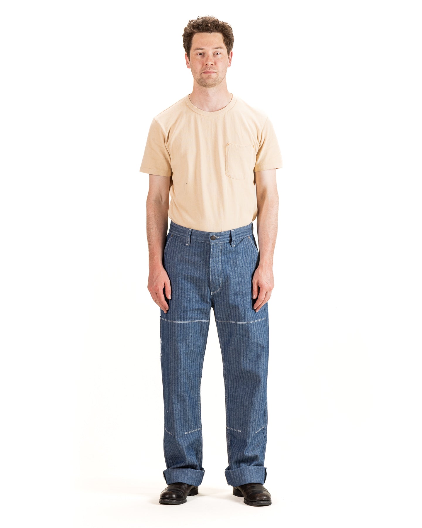 Ortega Pant - 13oz Blue Herringbone