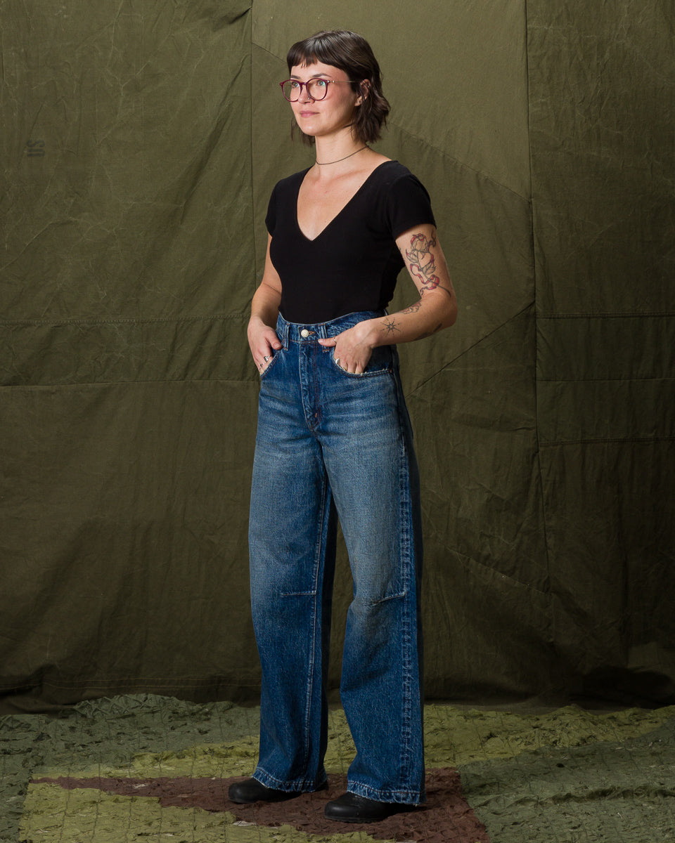 Fullcount 1134HW - Women's Oxford Baggy Denim Dartford - Raw Indigo - Standard & Strange