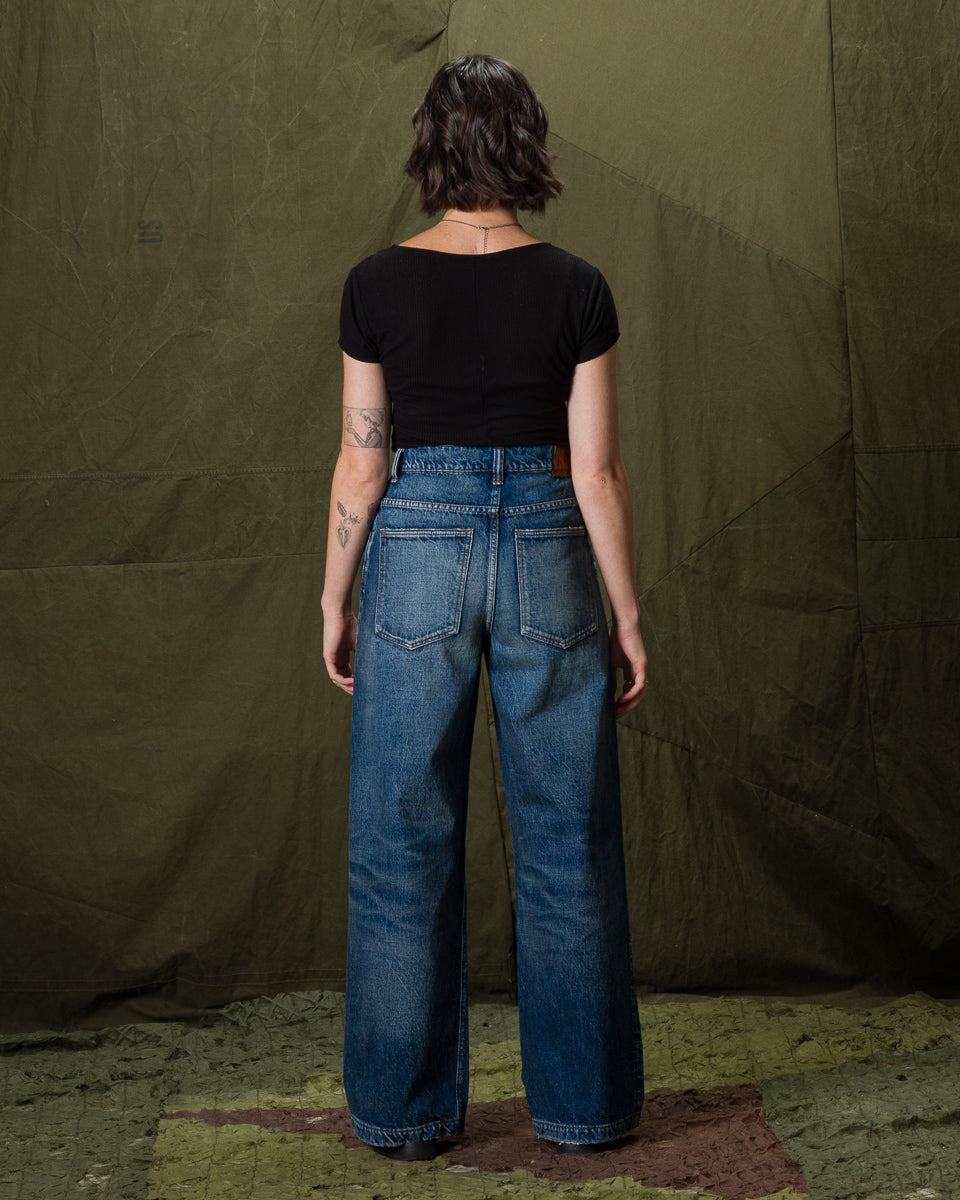 Fullcount 1134HW - Women's Oxford Baggy Denim Dartford - Raw Indigo - Standard & Strange