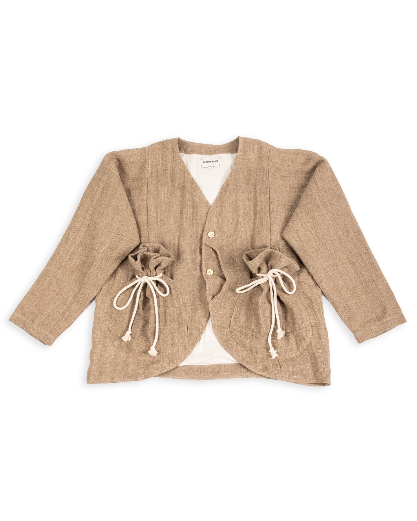 Gathering Beekeeper Jacket - Beige Handwoven Hemp - Standard & Strange