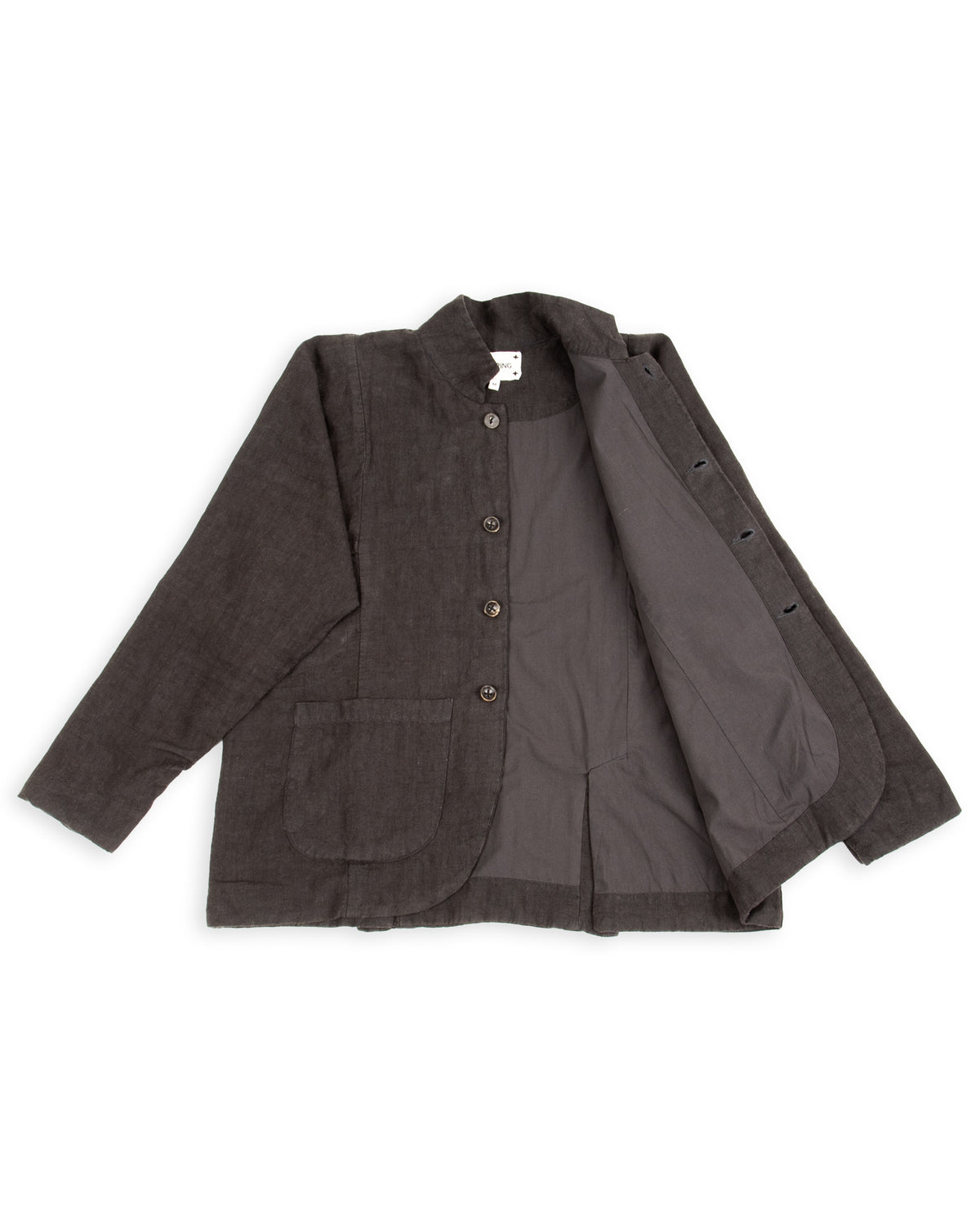 Gathering Fisherman Jacket - Black Linen Stonewash - Standard & Strange