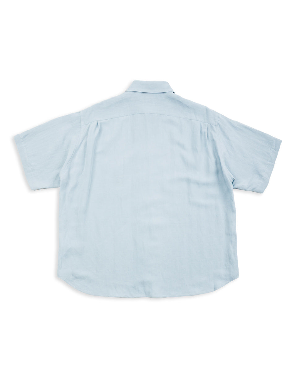 Gorsch Bamboo Linen Double Short Sleeve Shirt - Baby Blue - Standard & Strange