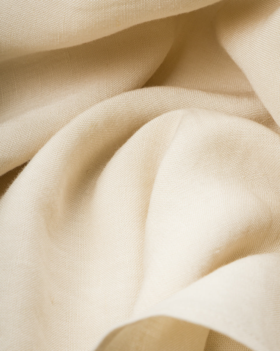 Gorsch Bamboo Linen Italian Collar Short Sleeve Shirt - Beige - Standard & Strange