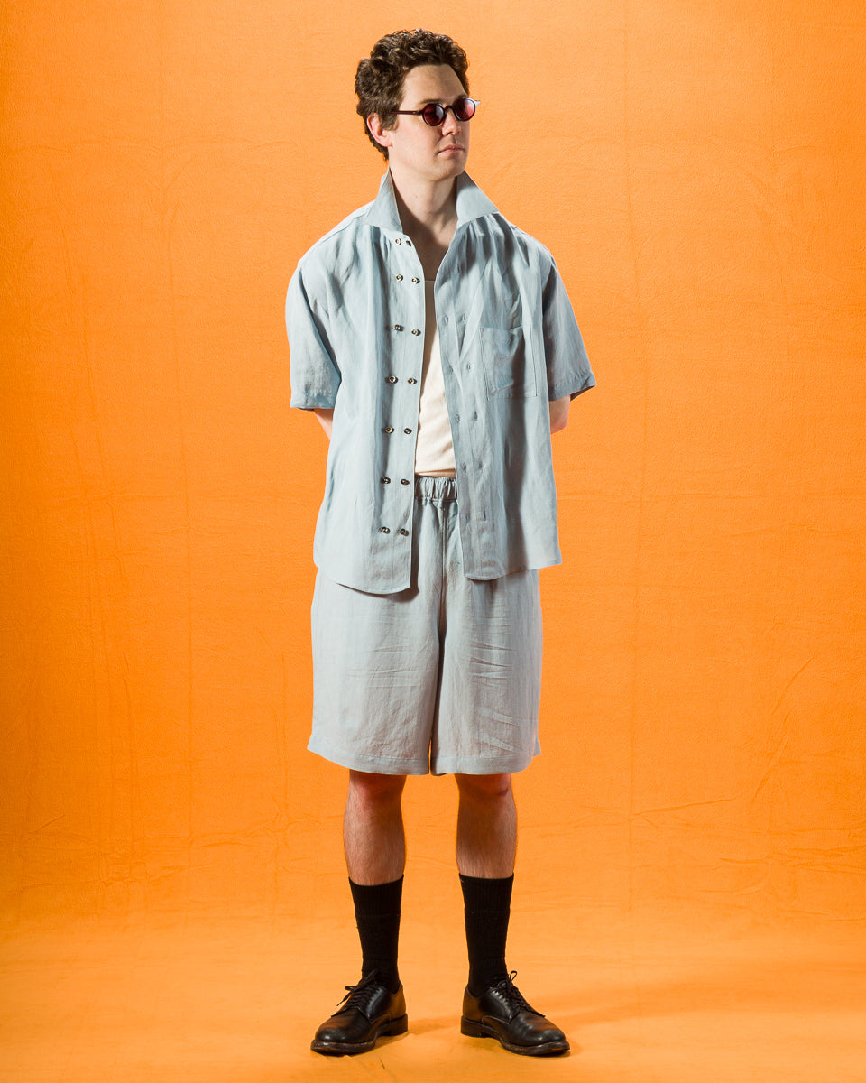 Gorsch Bamboo Linen Shorts - Baby Blue - Standard & Strange