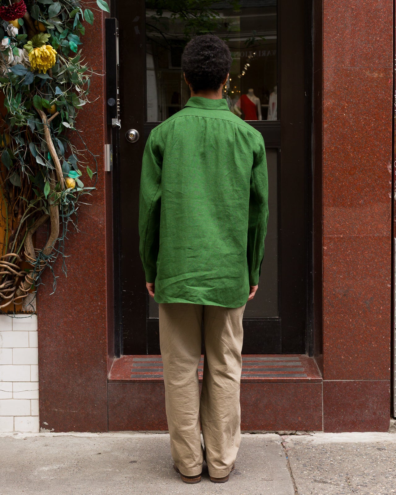 Gorsch Belgian Linen Collar Shirt - Green - Standard & Strange