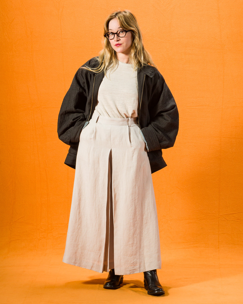 Gorsch Belgian Linen Culotte - Light Grey - Standard & Strange