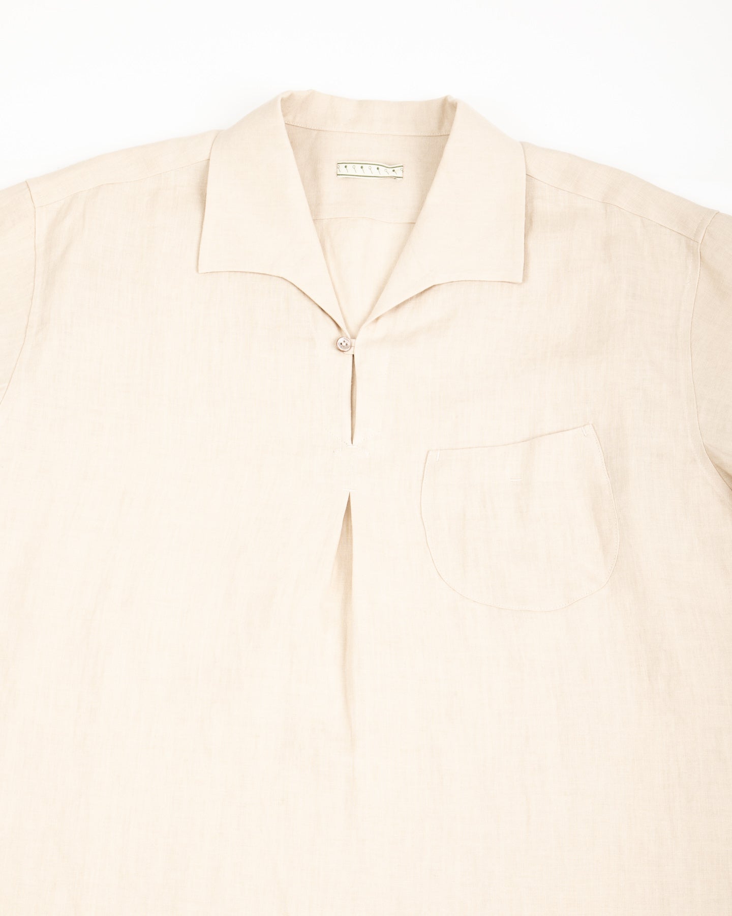 Gorsch Capri Short Sleeve Pullover Shirt - Beige Linen - Standard & Strange