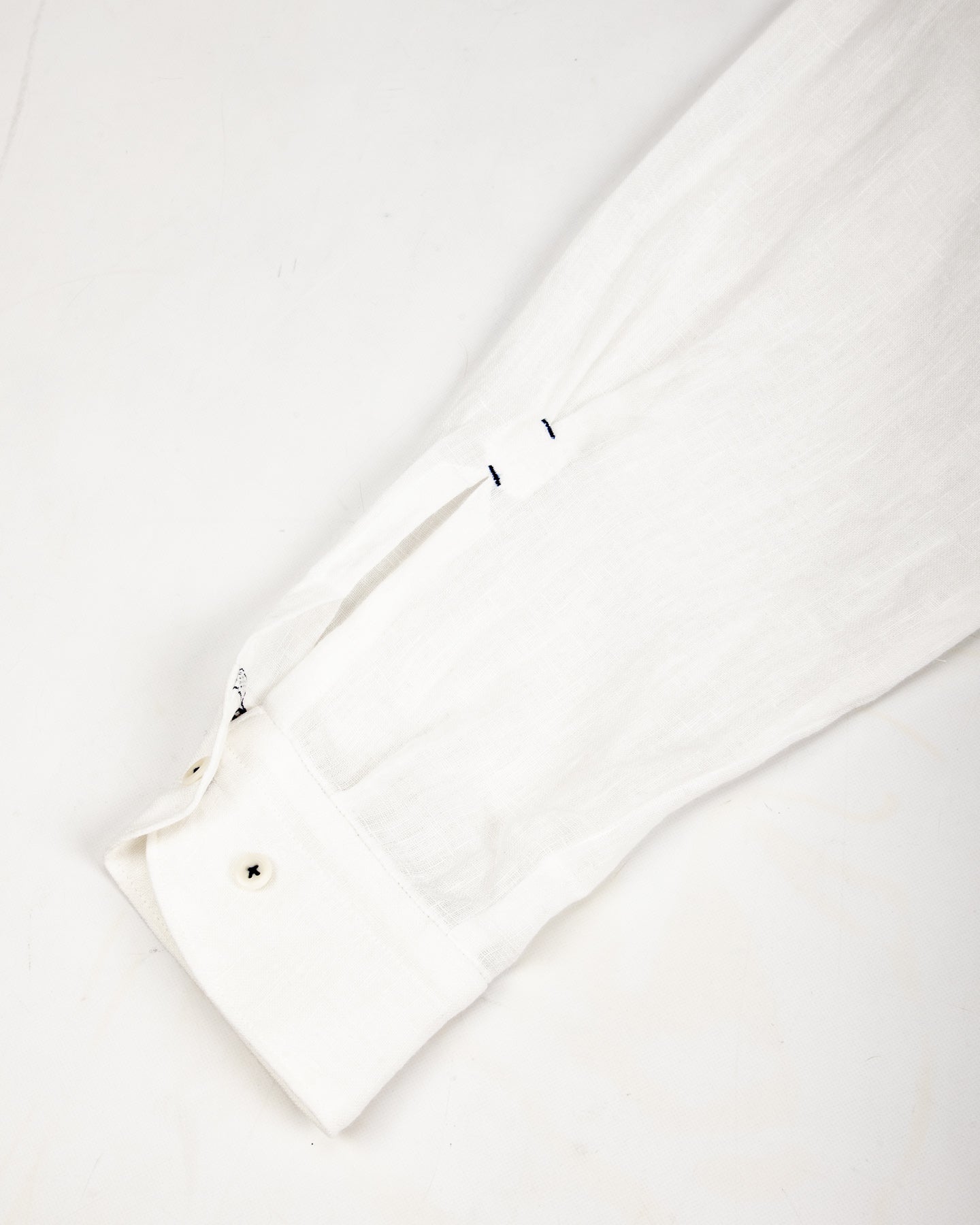 Gorsch Collar Shirt - Off White French Linen - Standard & Strange