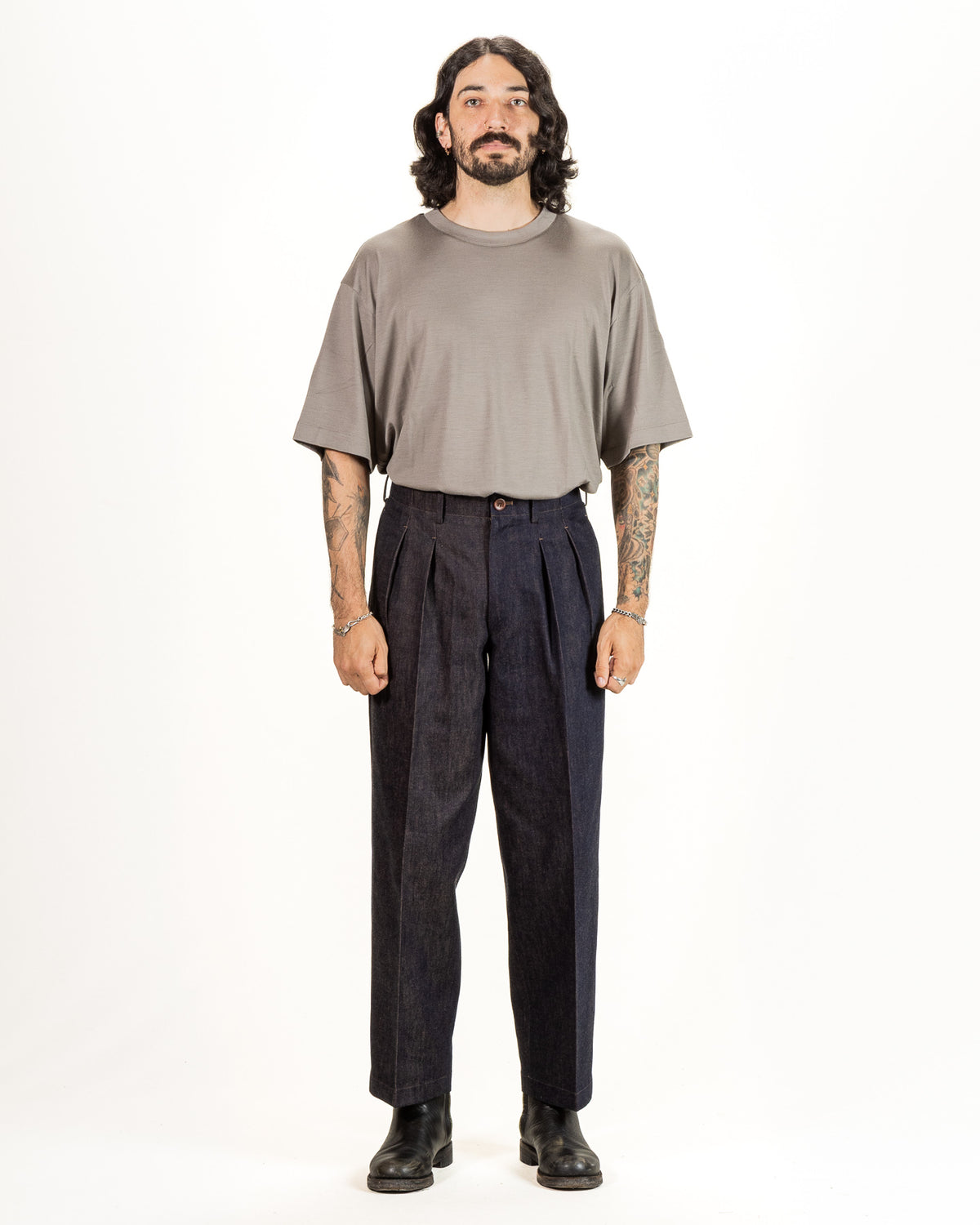 Gorsch Denim Two Tuck Trousers - Kakishibu - Standard & Strange