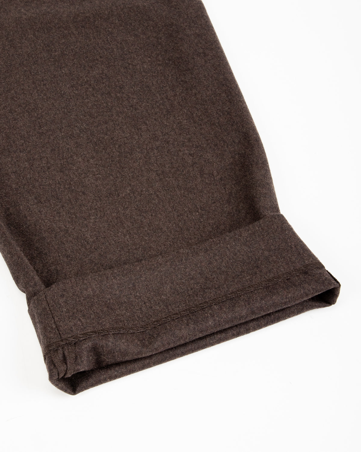 Gorsch Flannel Wool Easy Trousers - Brown - Standard & Strange