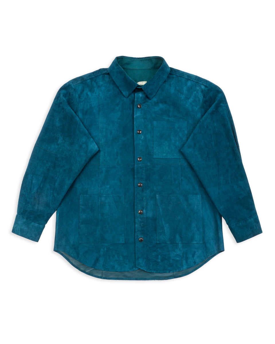 Gorsch Lamb Leather Shirt Jacket - Verdigris - Standard & Strange
