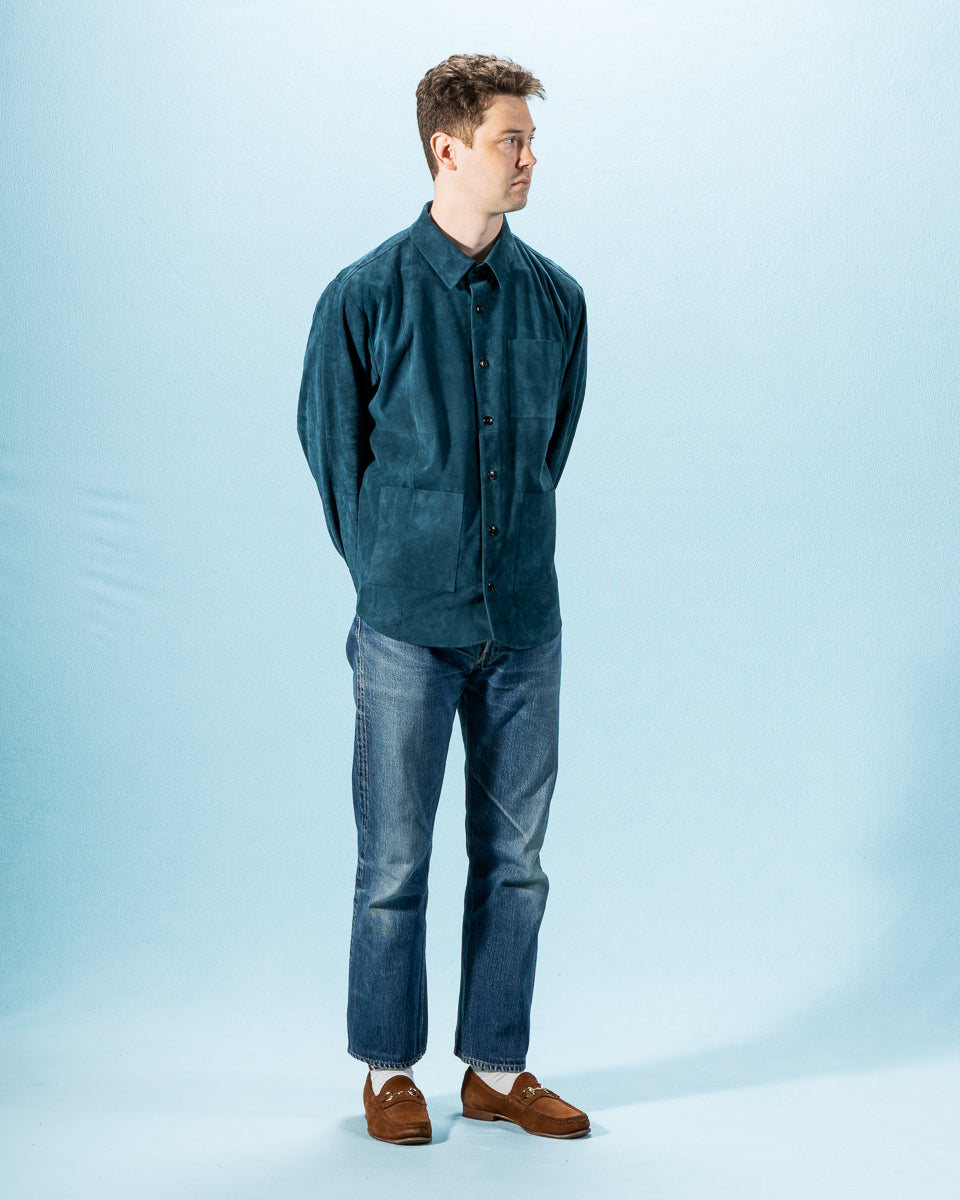 Gorsch Lamb Leather Shirt Jacket - Verdigris - Standard & Strange