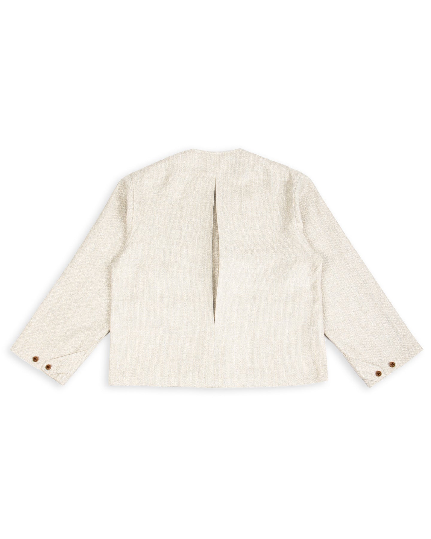 Gorsch Layered Front Jacket - Ivory Linen Tweed - Standard & Strange