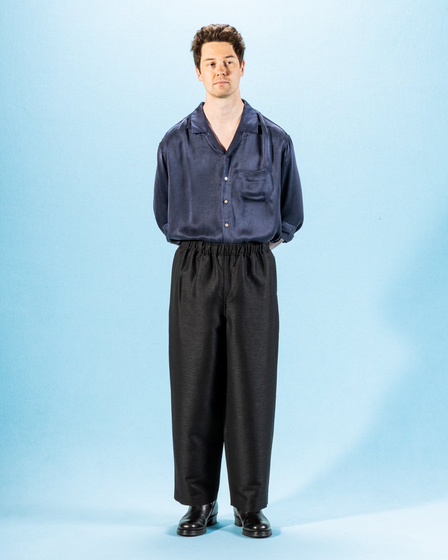 Gorsch One Size Wool Hemp Easy Trousers - Black - Standard & Strange