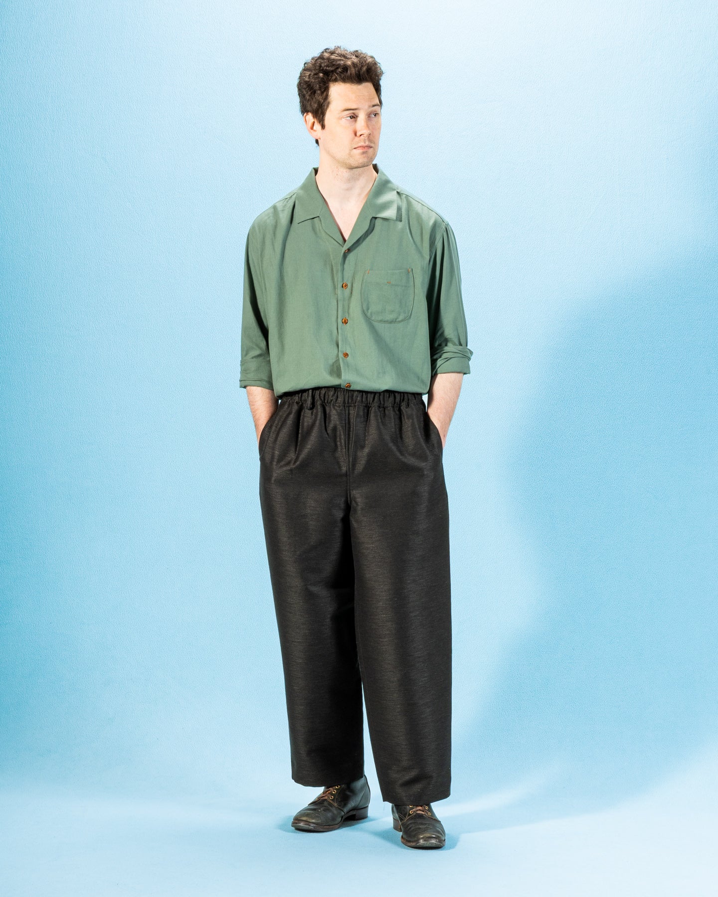 Gorsch One Size Wool Hemp Easy Trousers - Deep Green - Standard & Strange