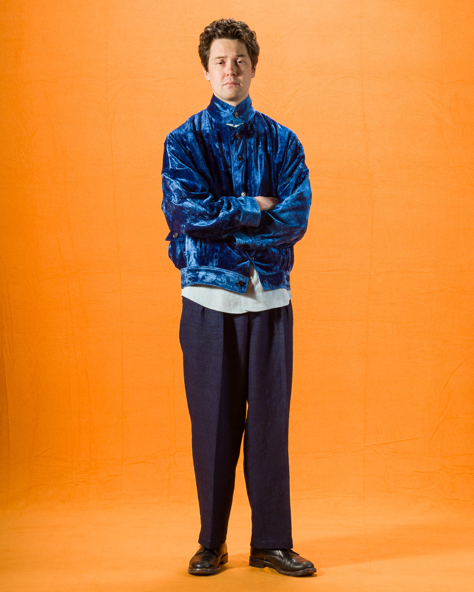 Gorsch Silk Velvet Blouson - Ryukyu Indigo - Standard & Strange