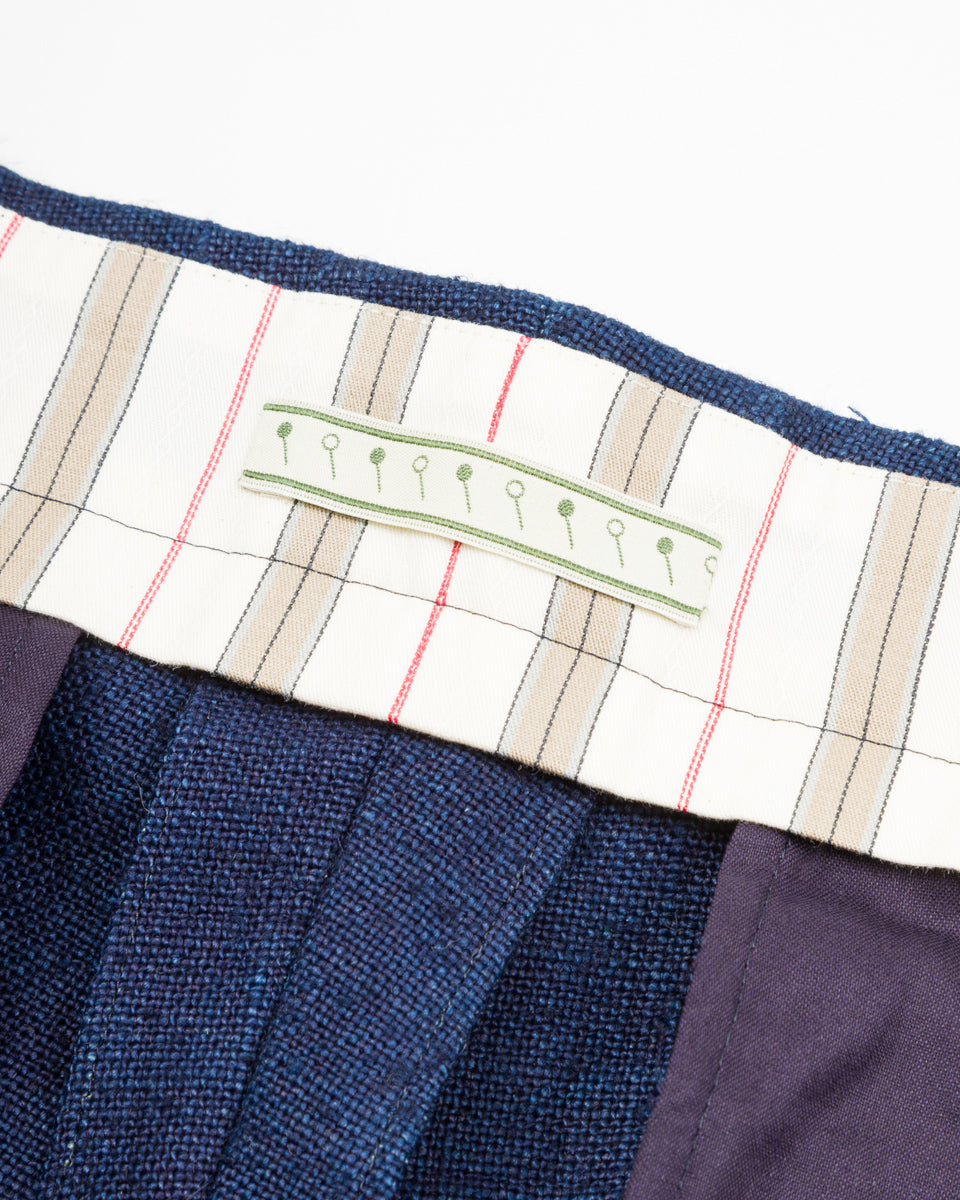 Gorsch Thick Linen 2 Tuck Trousers - Ryukyu Indigo - Standard & Strange