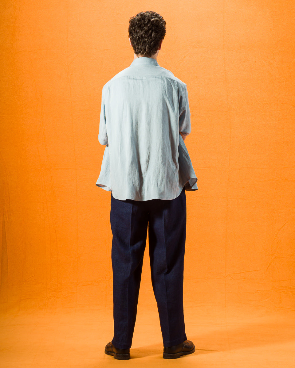 Gorsch Thick Linen 2 Tuck Trousers - Ryukyu Indigo - Standard & Strange