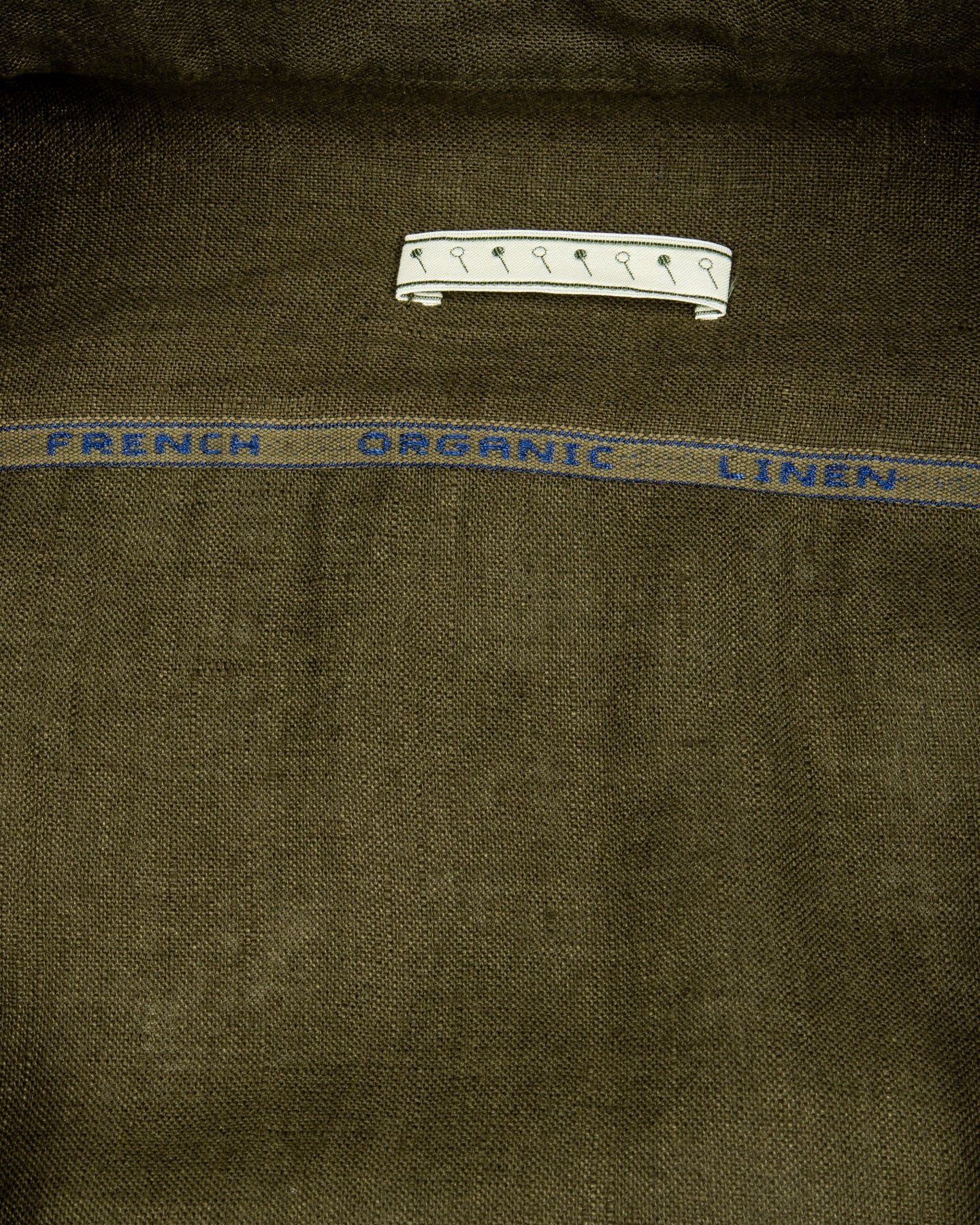 Gorsch Wide Silhouette Collar Shirt - Khaki Green French Linen - Standard & Strange