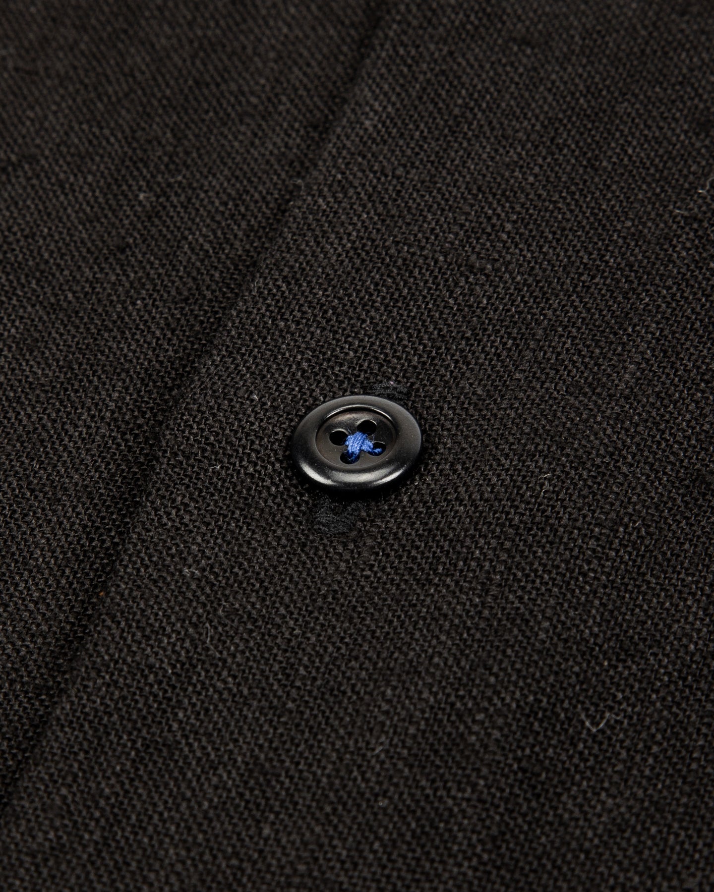 Gorsch Wide Silhouette Open Collar Shirt - Black French Linen - Standard & Strange