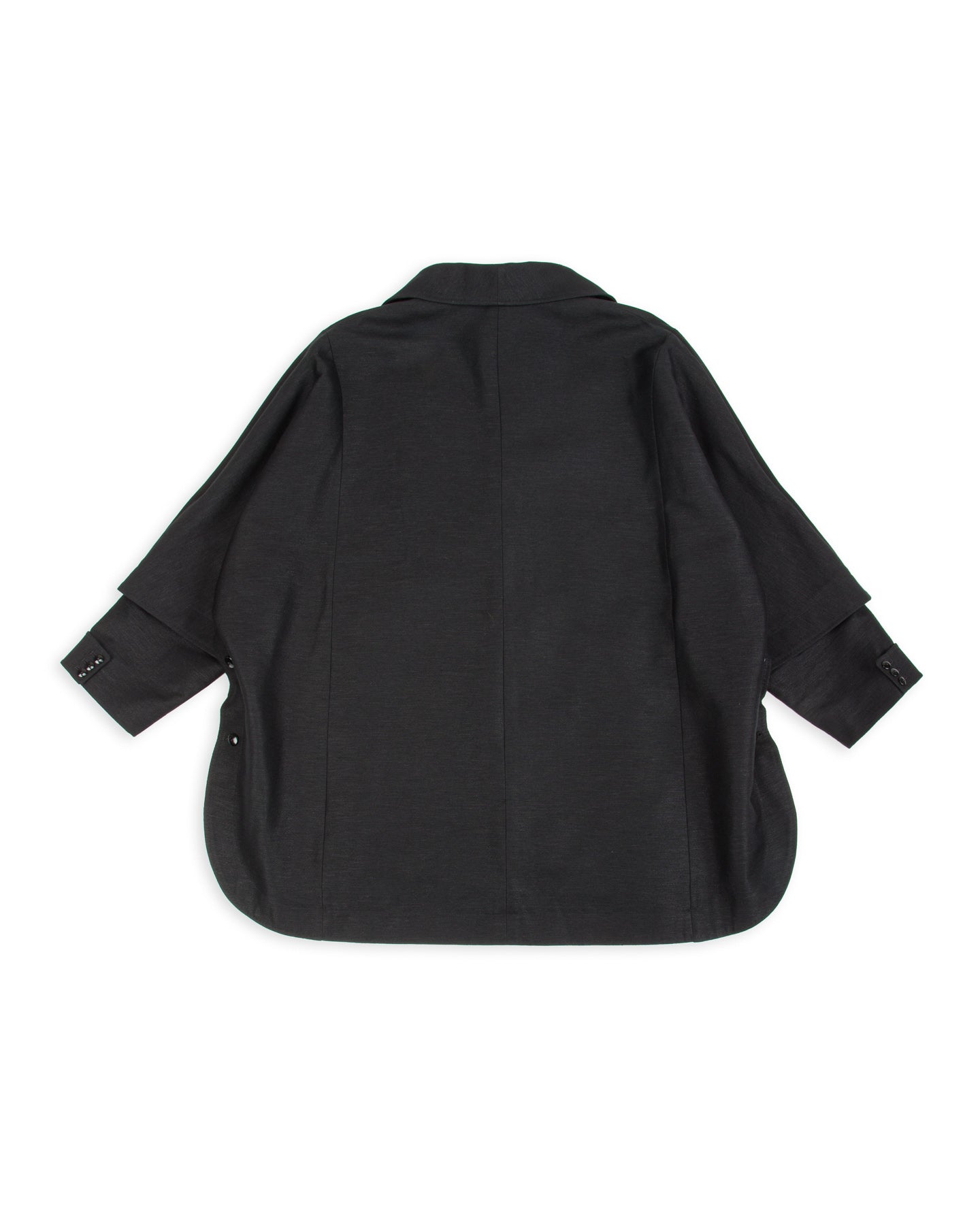 Gorsch Wool Hemp Cape Coat - Black - Standard & Strange