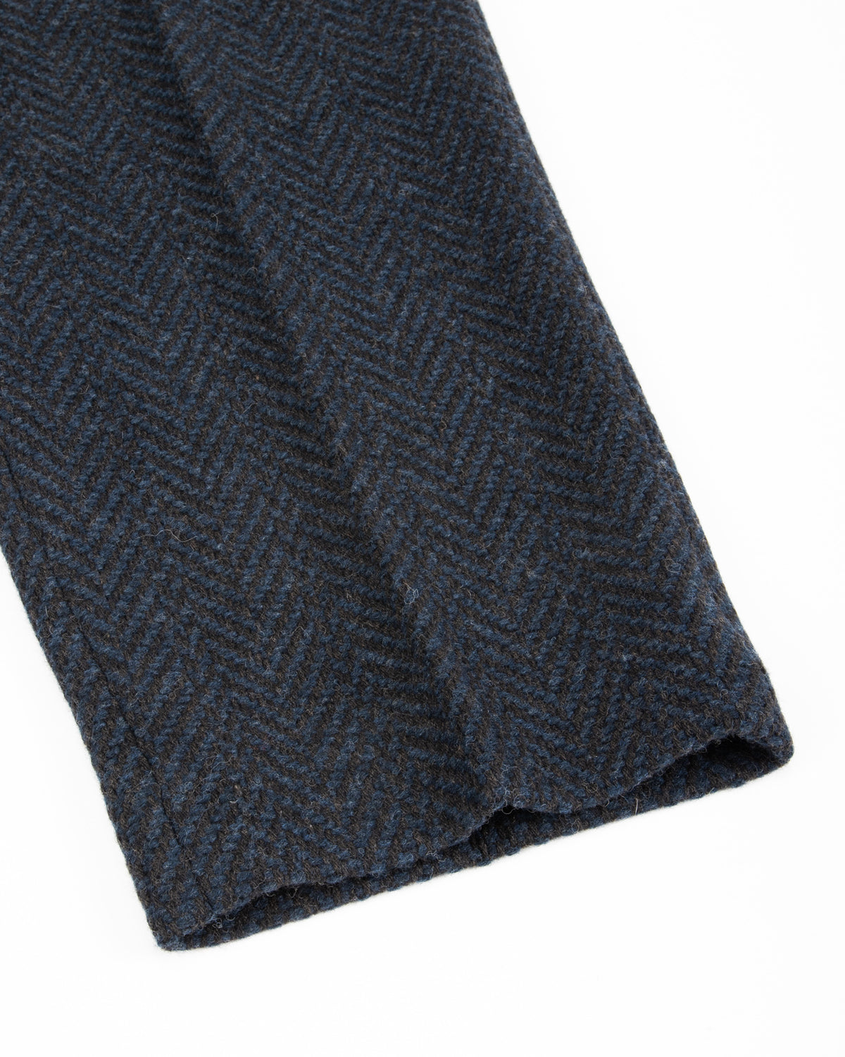 Gorsch Wool Two Tuck Trousers - Navy Dynamic Herringbone - Standard & Strange