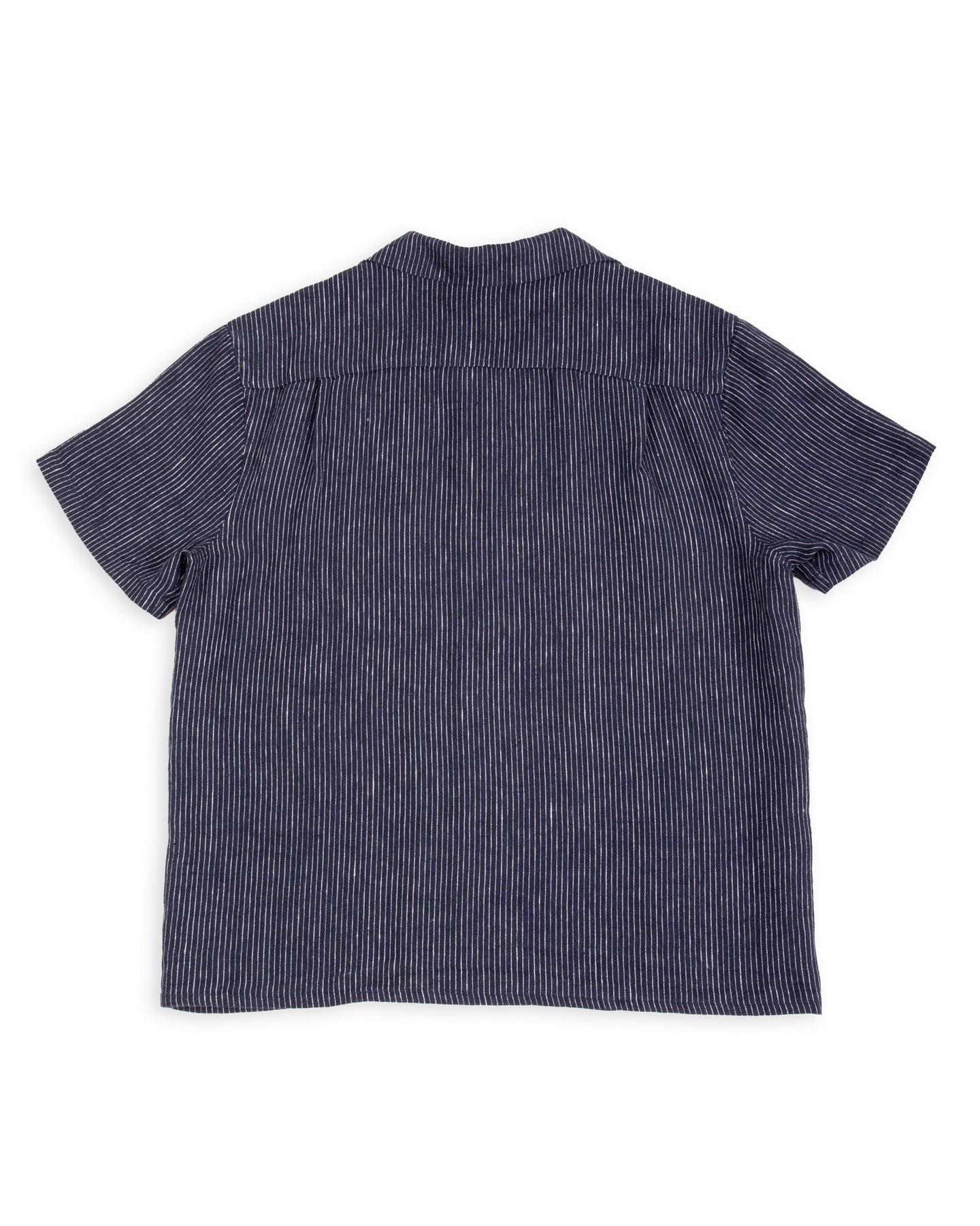 Fröjel Short Sleeve Linen Shirt - Blue w/ Dots