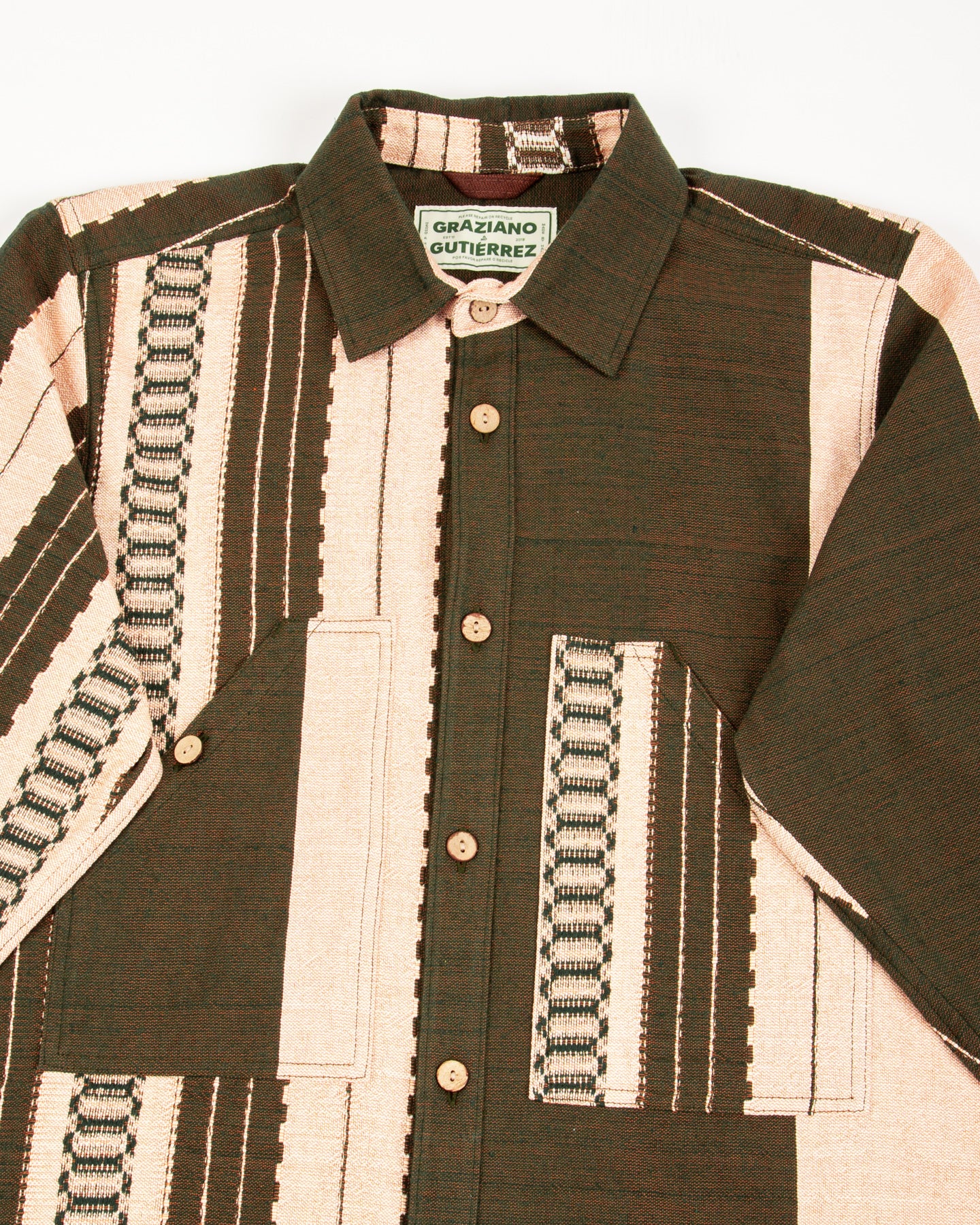 Graziano and Gutiérrez Work-Shirt - Verde Striped - Standard & Strange