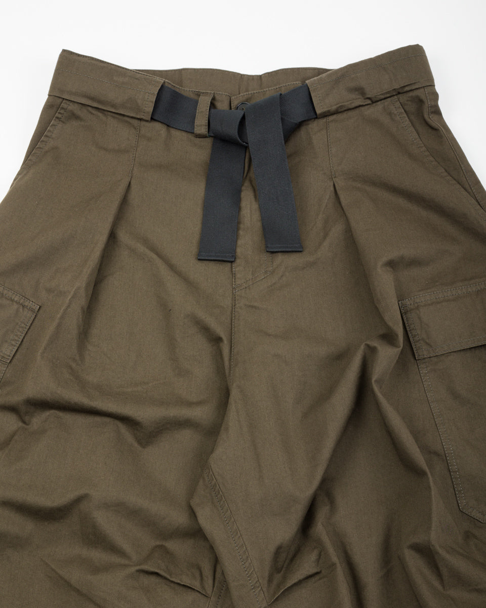 Hansen Benny Super Wide Balloon Trouser - Olive Drill - Standard & Strange