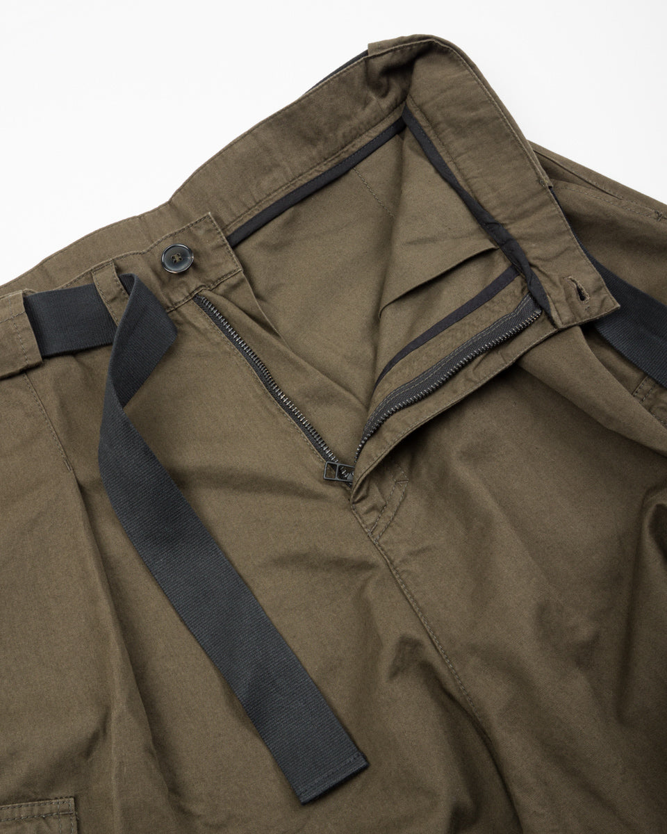 Hansen Benny Super Wide Balloon Trouser - Olive Drill - Standard & Strange