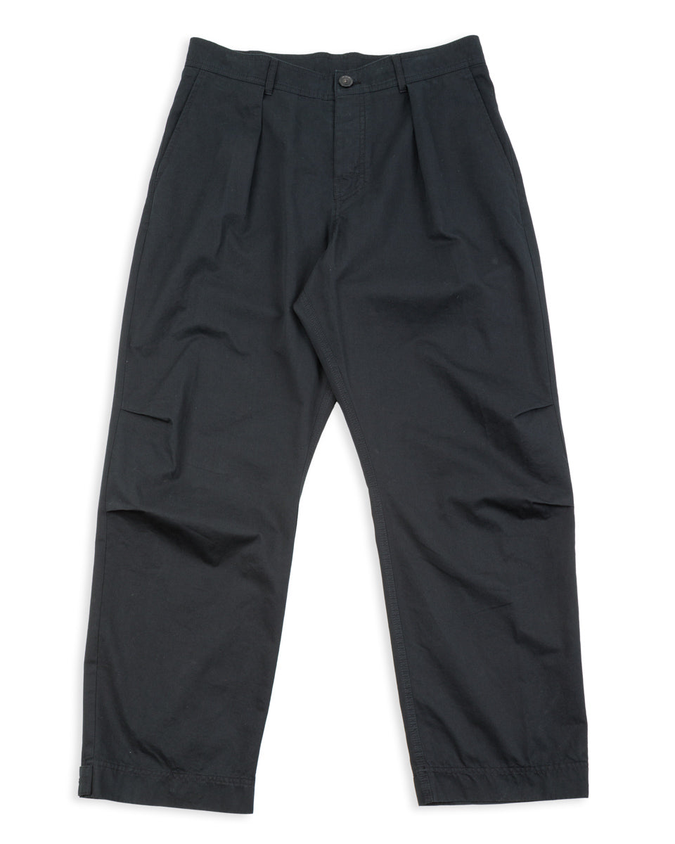 Hansen Karlo Wide Pleated Trouser - Black Drill - Standard & Strange