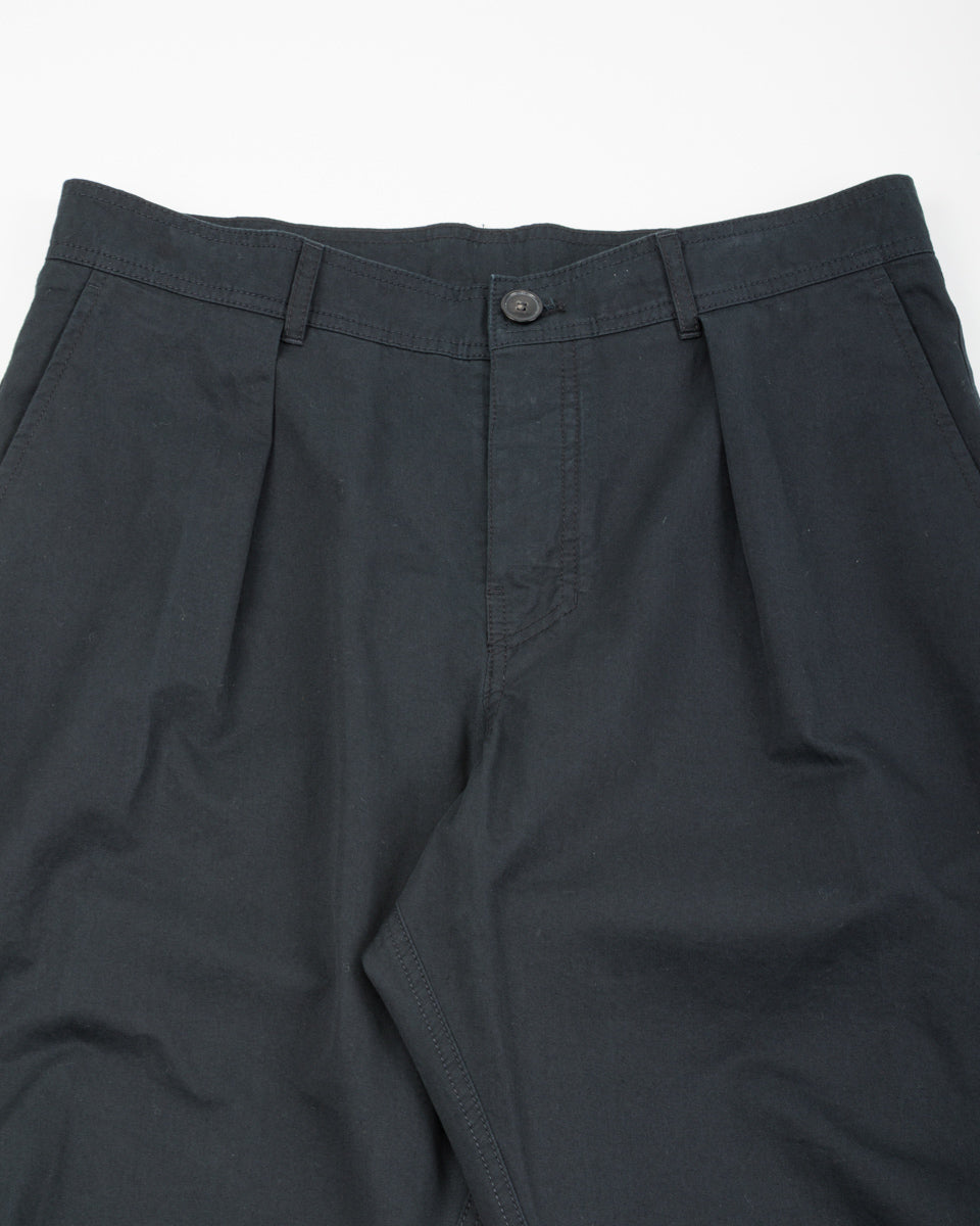 Hansen Karlo Wide Pleated Trouser - Black Drill - Standard & Strange