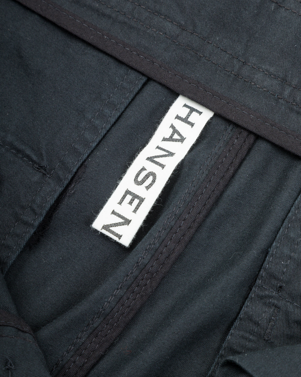Hansen Karlo Wide Pleated Trouser - Black Drill - Standard & Strange