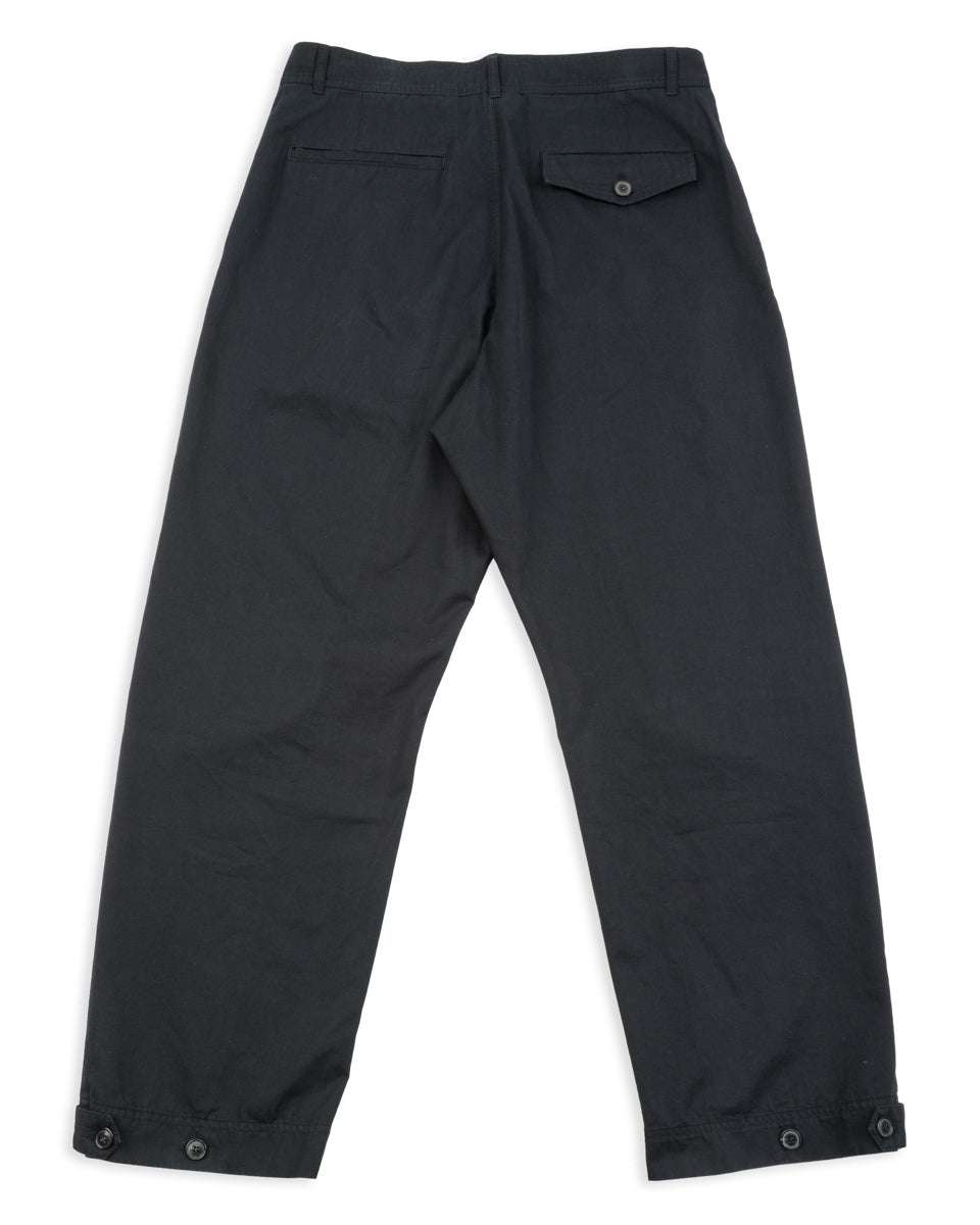 Hansen Karlo Wide Pleated Trouser - Black Drill - Standard & Strange
