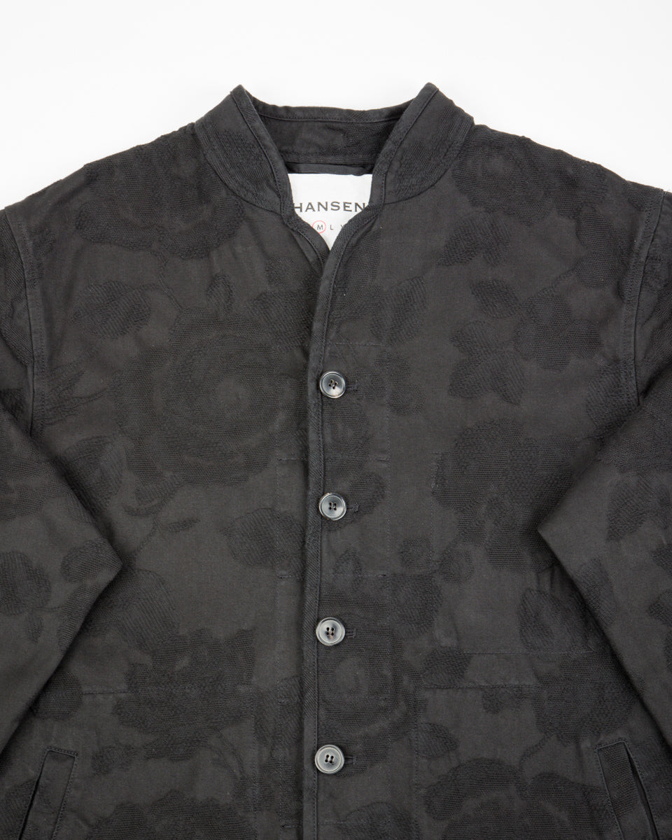Hansen Refined Work Jacket - Black Flowers - Standard & Strange