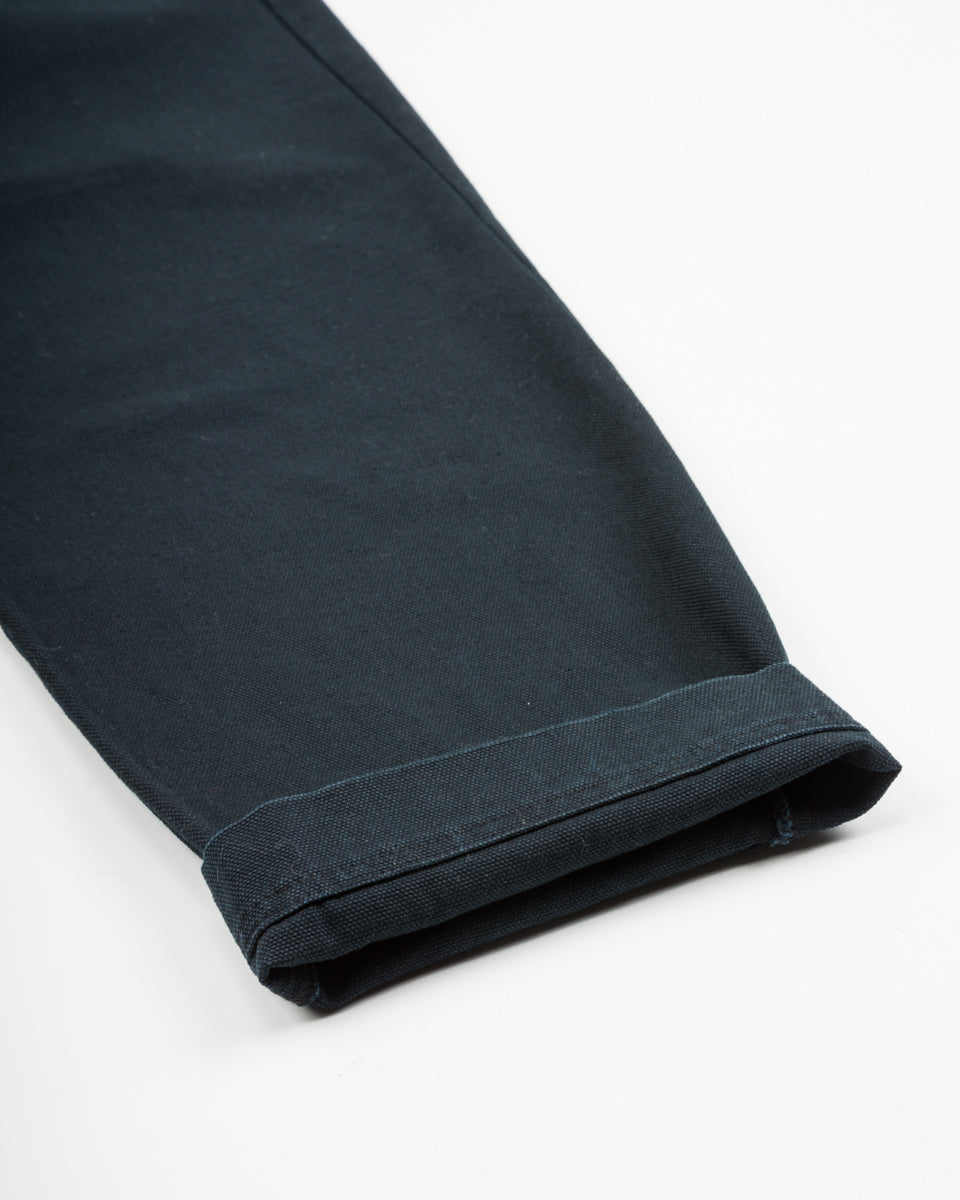 Hansen Trygve Wide Cut Cropped Trouser - Black Canvas - Standard & Strange