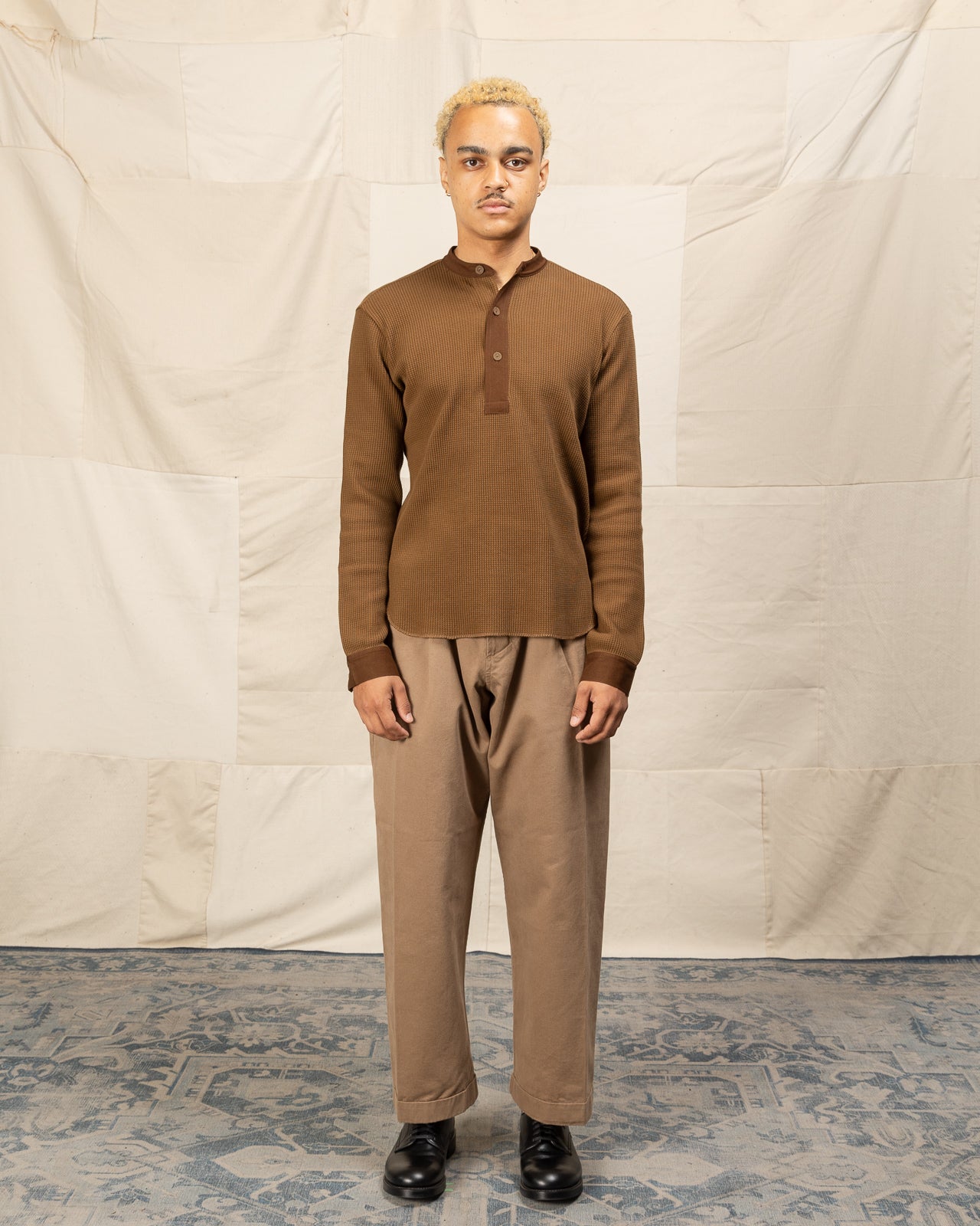 Hansen Hermann Long Sleeve Henley - Nut - Standard & Strange