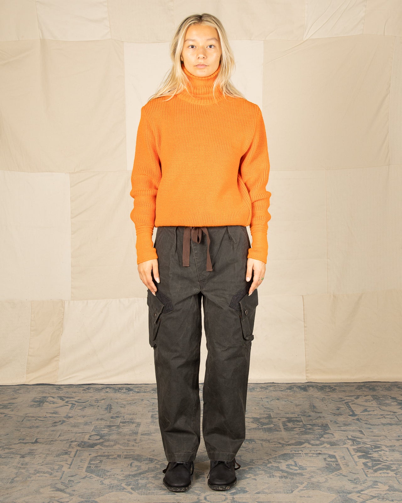 Heimat U Boat Roll Neck Sweater - Rescue Orange - Standard & Strange