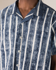 Indi + Ash Lake Camp Shirt Jac - Reversible Indigo Bold Stripe - Standard & Strange