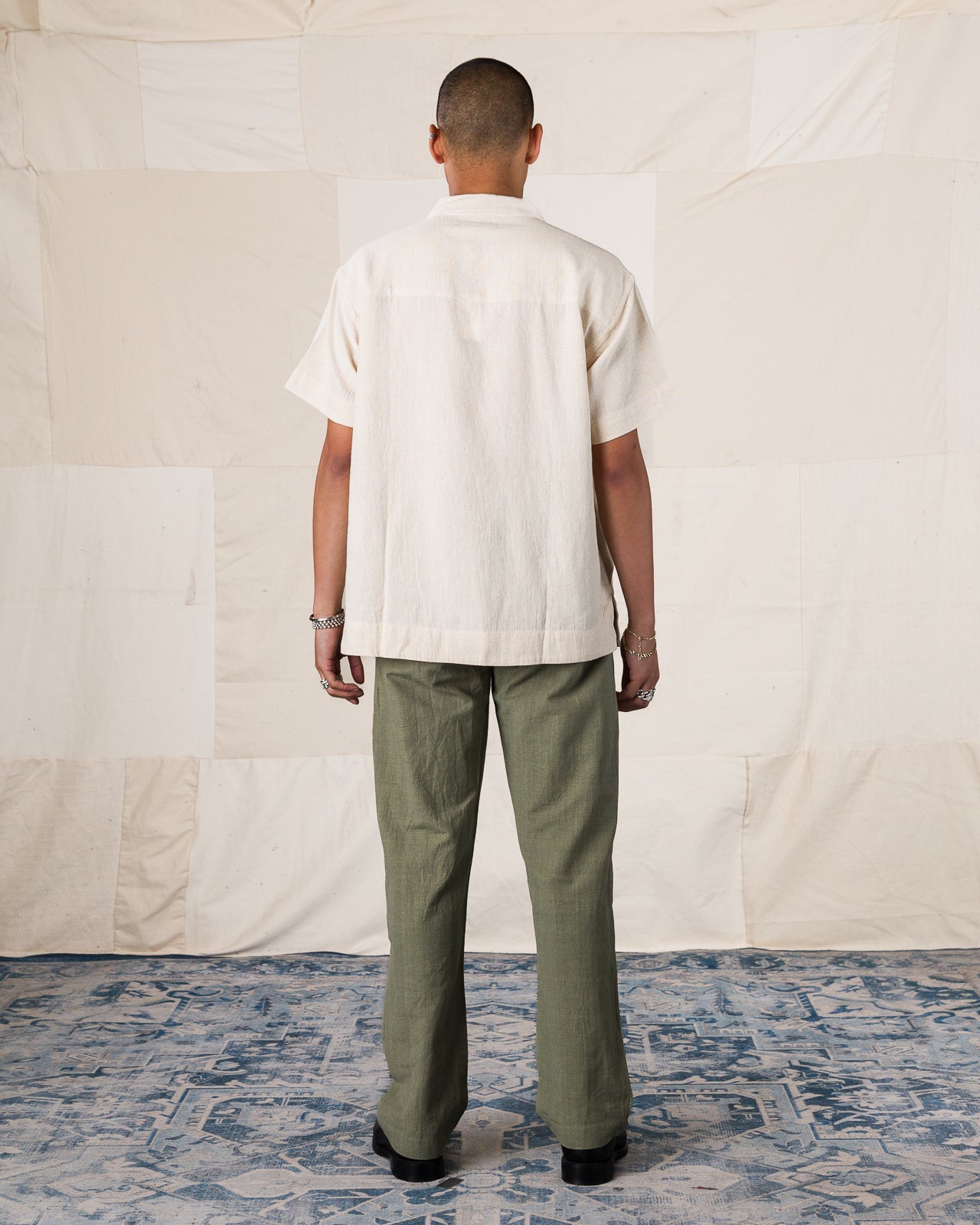 Indi + Ash Obelisk Pant - OD Green Handwoven Canvas - Standard & Strange