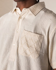 Indi + Ash SS Cedar Shirt - Handwoven Kala Cotton Natural - Standard & Strange