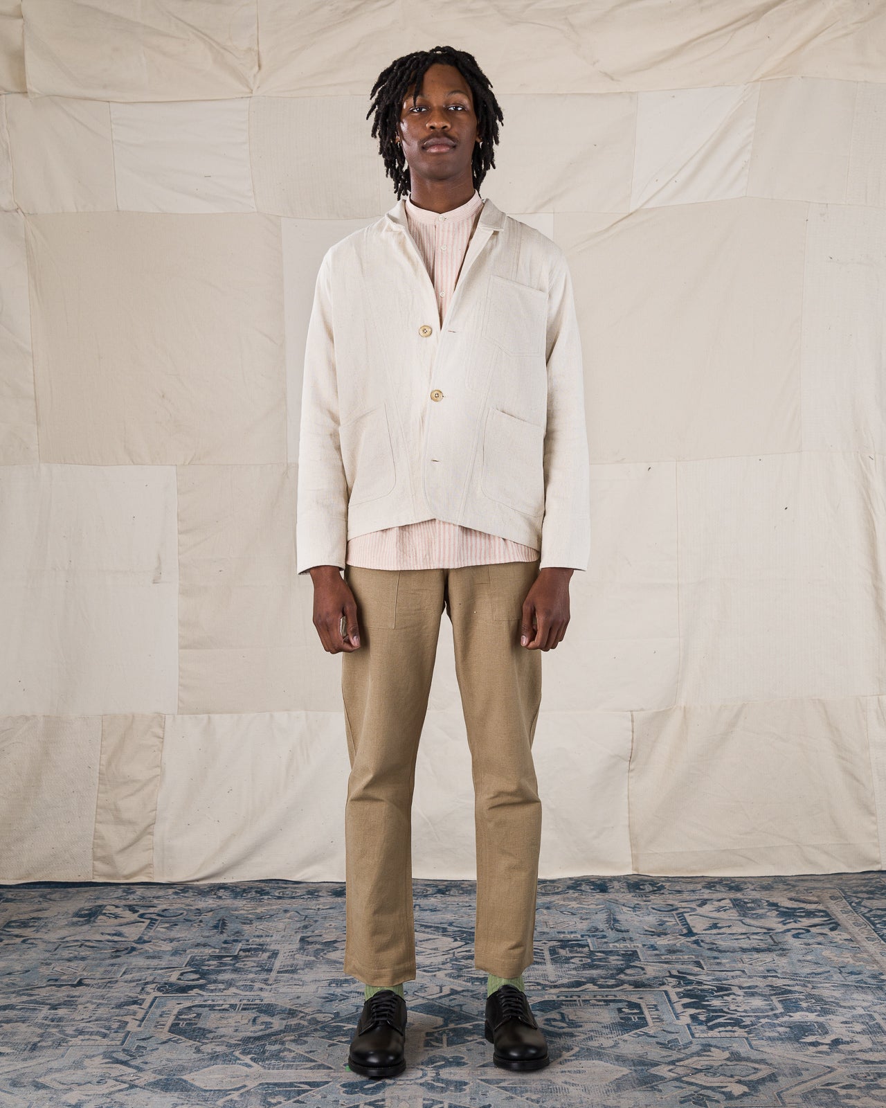 Indi + Ash Study Jacket - Natural Handwoven Denim - Standard & Strange