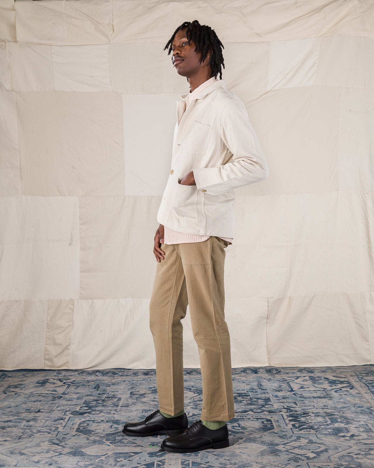 Indi + Ash Study Jacket - Natural Handwoven Denim - Standard & Strange