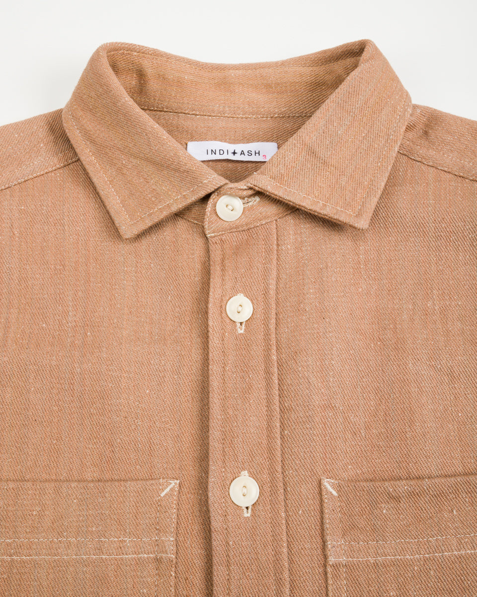 Indi + Ash Ames Workshirt - Handwoven Cutch Brown Denim - Standard & Strange