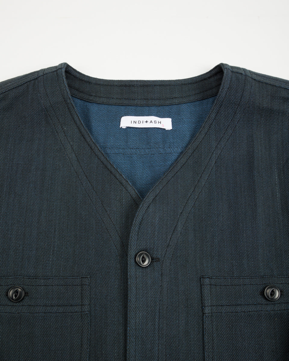 Indi + Ash Andrew Shirt - Handwoven Iron/Indigo Denim - Standard & Strange