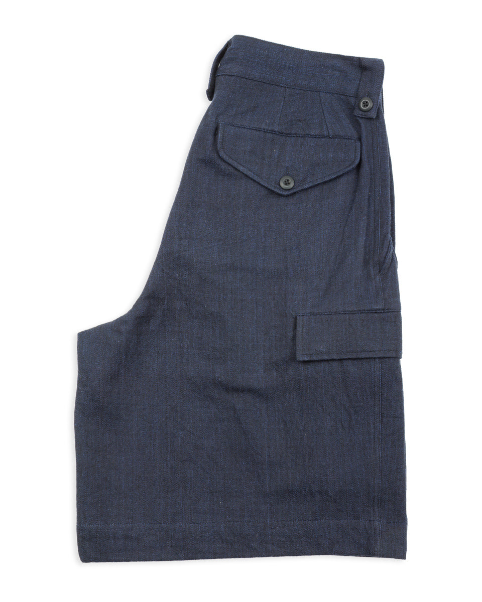 Indi + Ash Big Short - Iron/Indigo Powerloom Military HBT - Standard & Strange