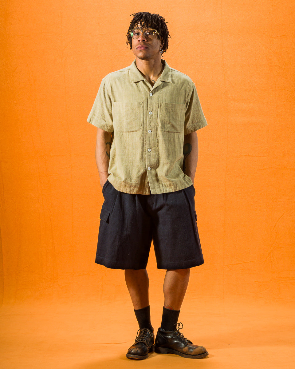 Indi + Ash Big Short - Iron/Indigo Powerloom Military HBT - Standard & Strange