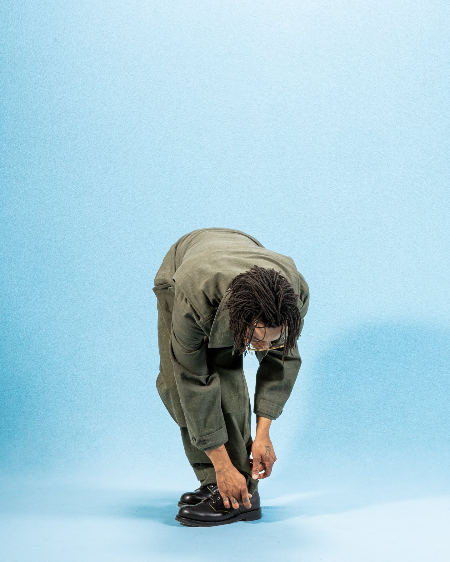 Indi + Ash Cropped Utility Jacket - Forest Green Crackle Enzyme Canvas - Standard & Strange