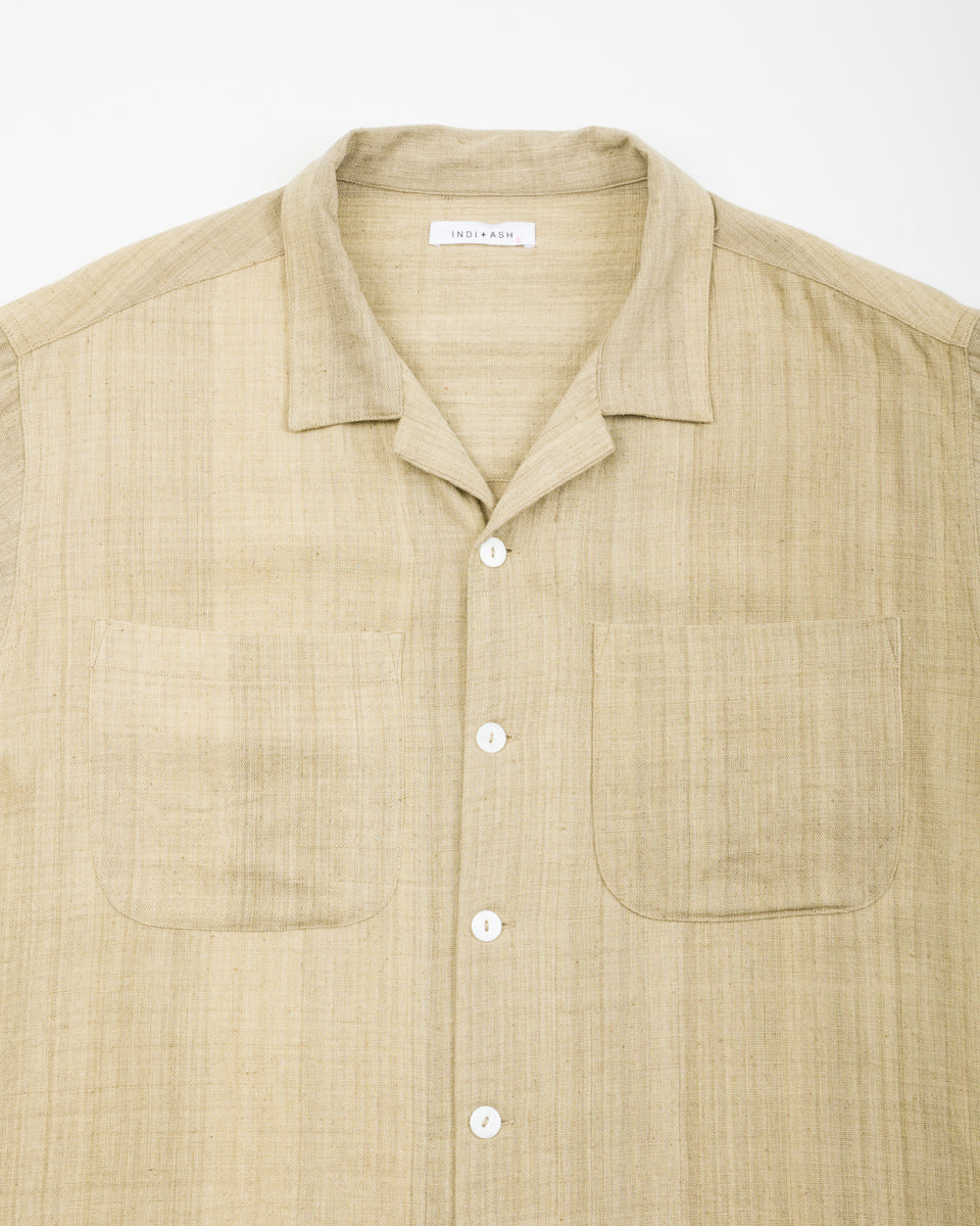 Indi + Ash Lake Camp Shirt - Handwoven Kala Cotton Soft Olive - Standard & Strange