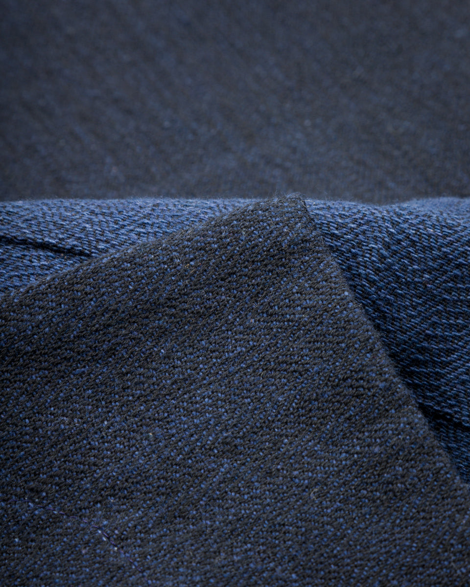 Indi + Ash Lake Camp Shirt Jac - Reversible Handwoven HBT Iron/Indigo - Standard & Strange